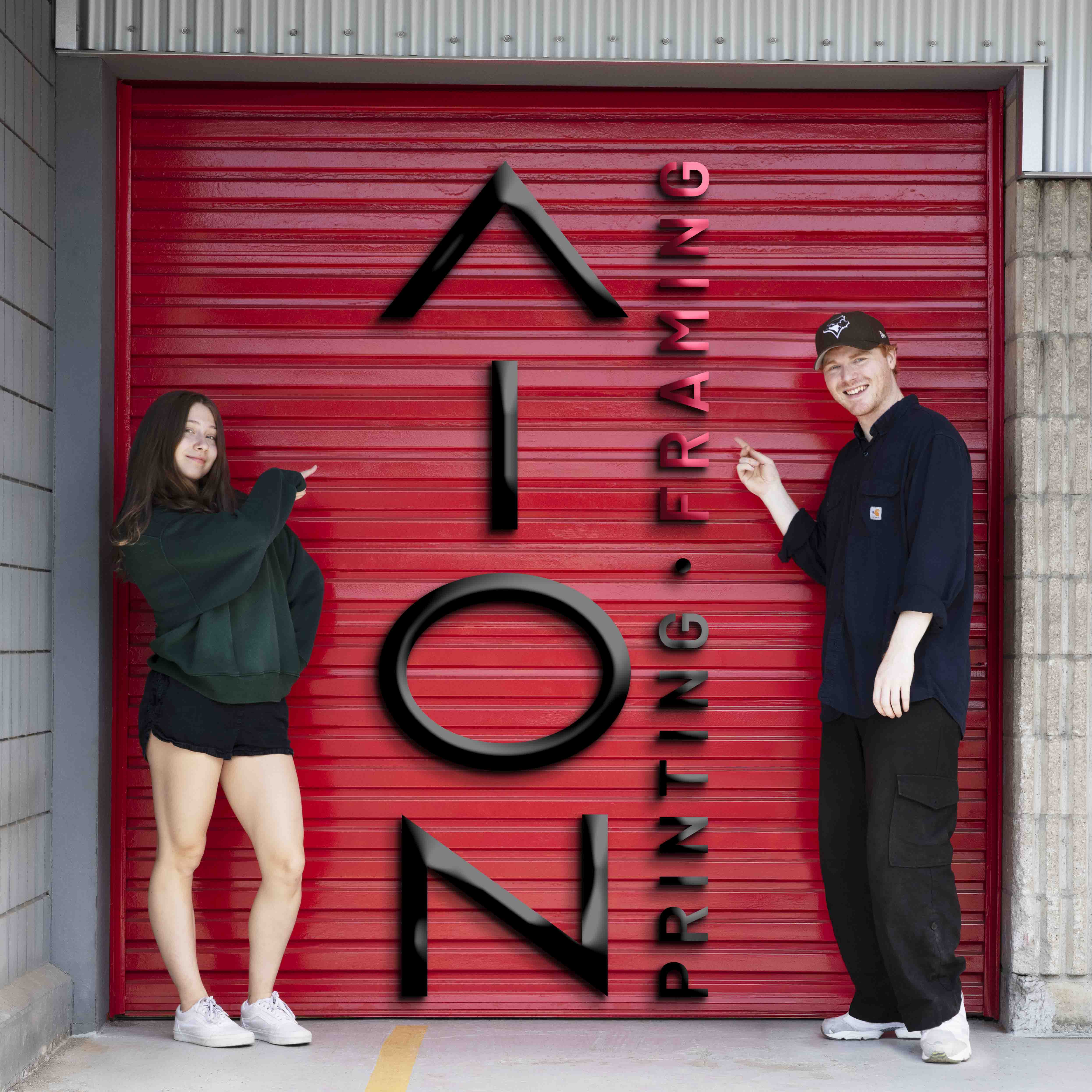 The red AION door in Burnaby
