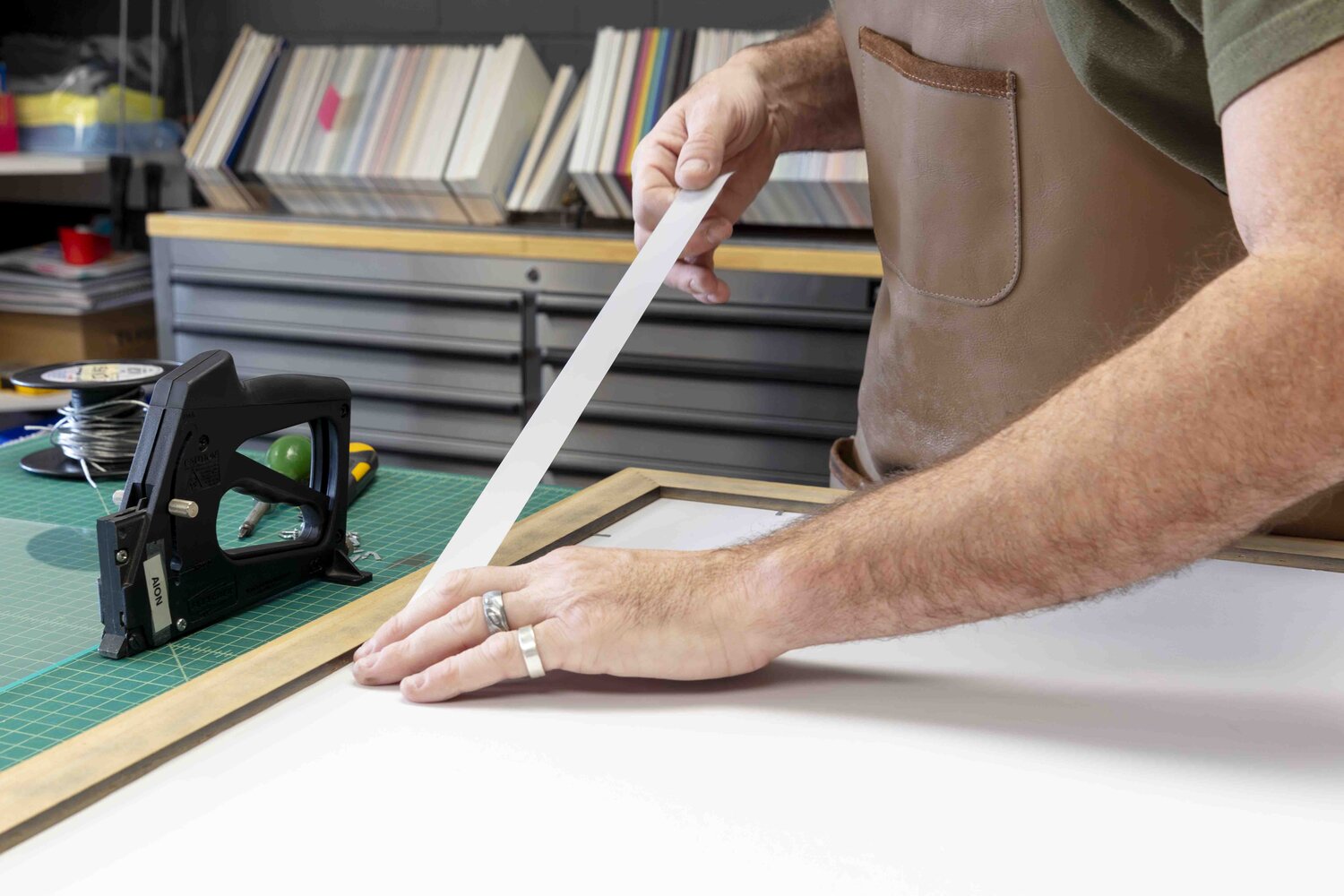 Frame and art repairs at AION